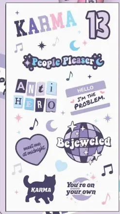 Taylor Swift Karma Sticker Set