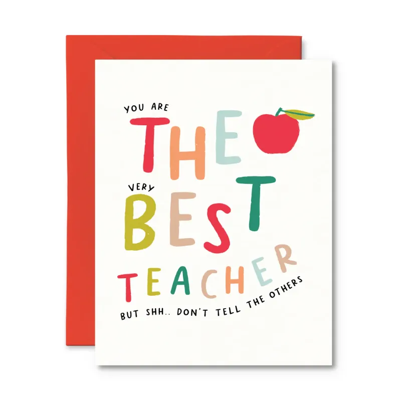 Very Best Teacher Card