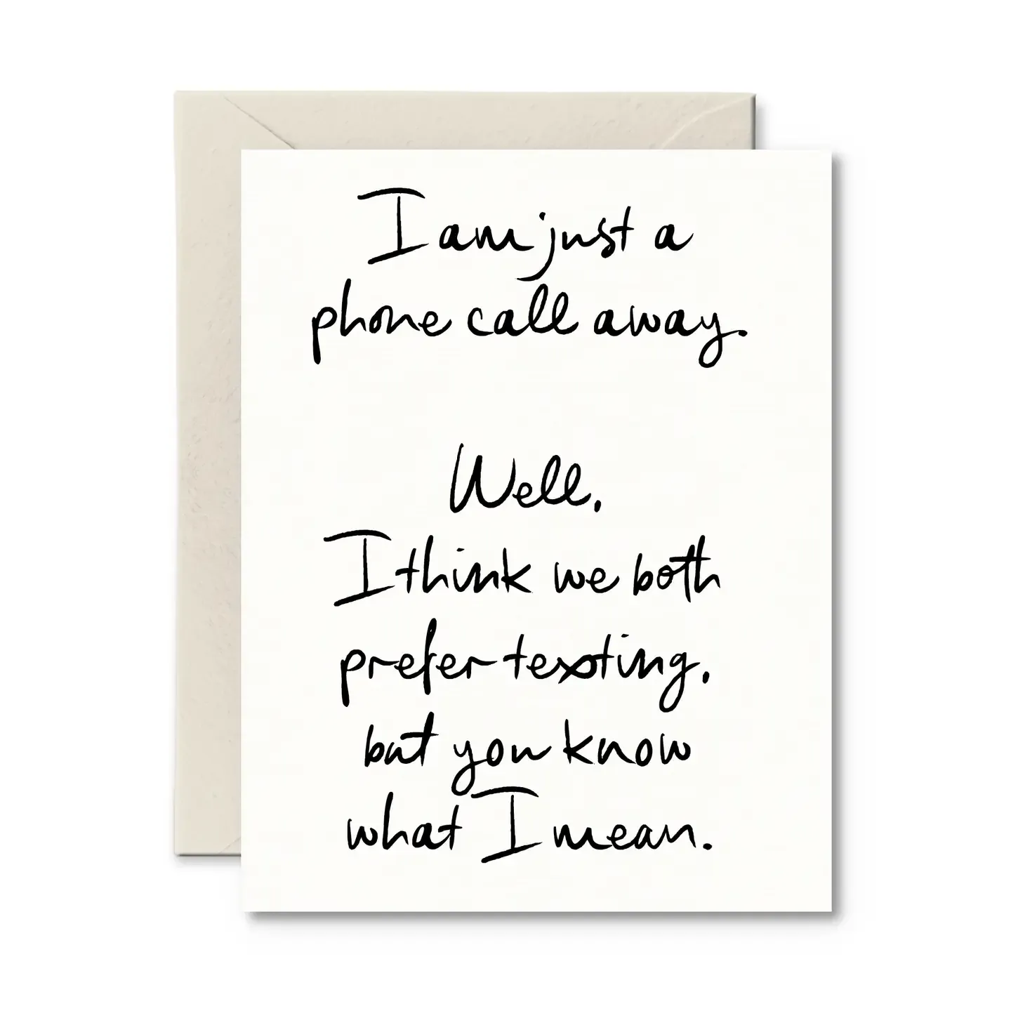 Phone Call Away Card