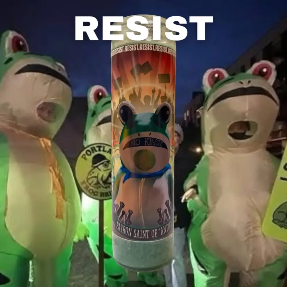 Frog Antifa Prayer Candle