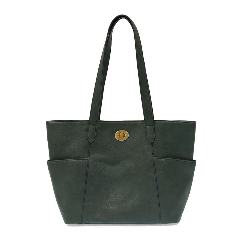 Joy Judy Dark Teal Turnlock Tote