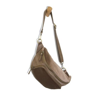 Joy Rory Cocoa Velvet Sling Belt Bag