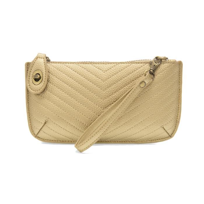 Joy Quilted Clutch Gold