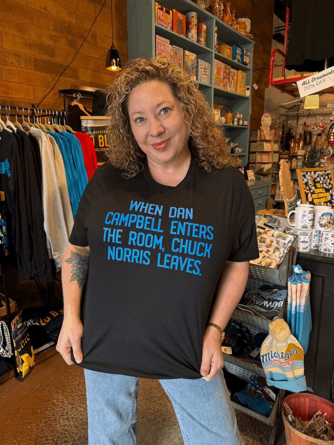 Dan Campbell Enters a Room Tee