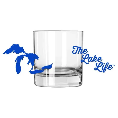 Lake Life Rocks Glass