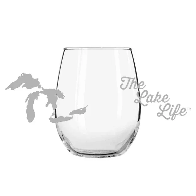 Lake Life Wine Glass Lake Life Wine Glass