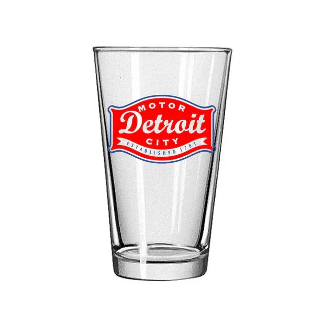 Detroit Buckle Pint Glass Detroit Buckle Pint Glass