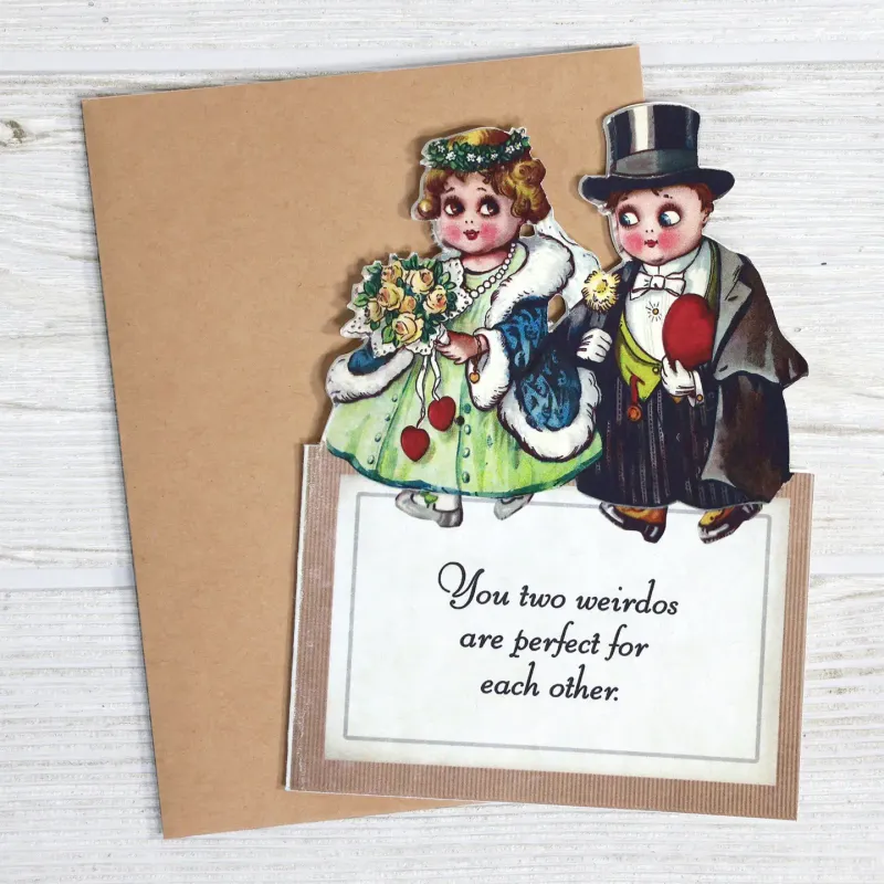 Two Weirdos Wedding Card