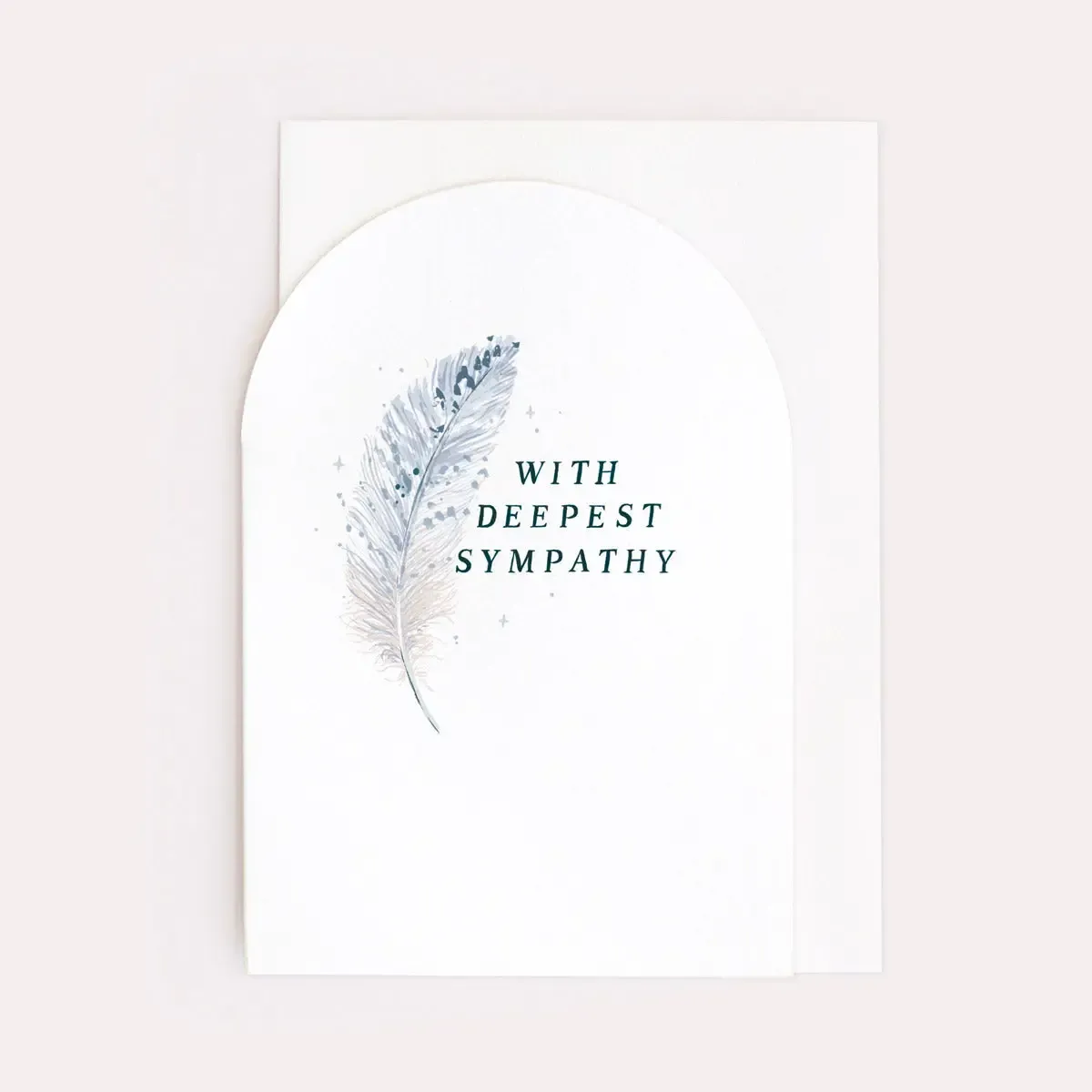 Feather Deepest Sympathy Card