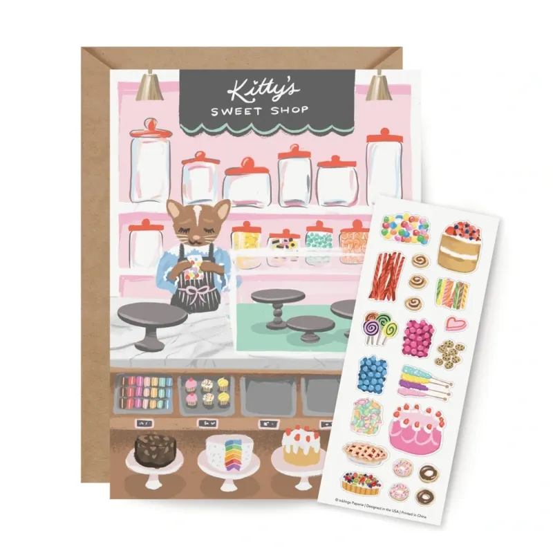Sticker Sweet Shop Card Sticker Sweet Shop Card