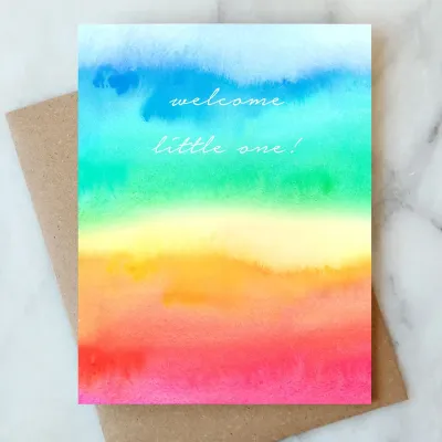 AJ Rainbow Baby Card