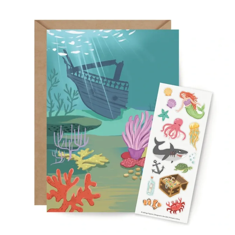 Sticker Under the Sea Card Sticker Under the Sea Card