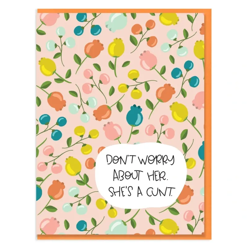 Cu*ty Floral Card