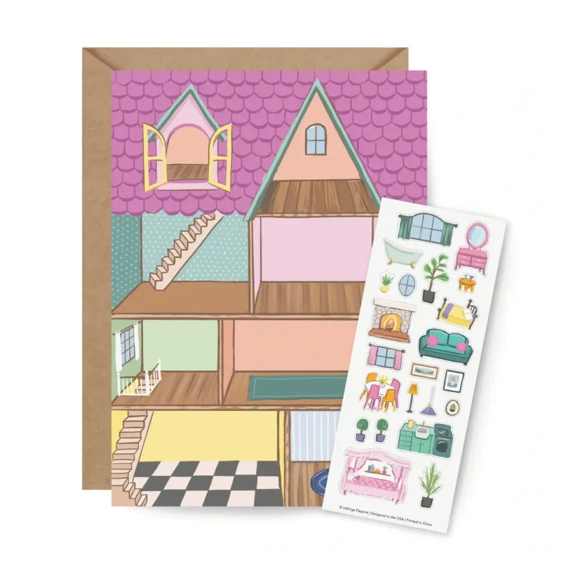 Sticker Dollhouse Card Sticker Dollhouse Card