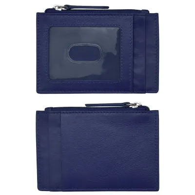 Classic Navy Zip ID Card Case
