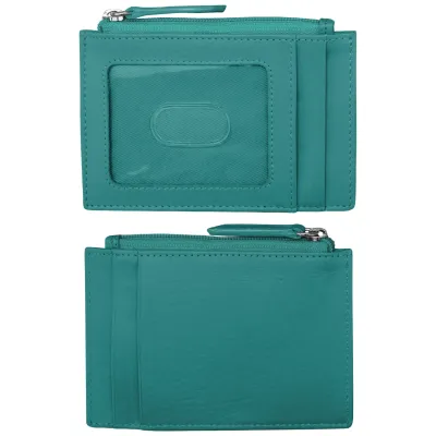 Zip ID Card Case Aqua