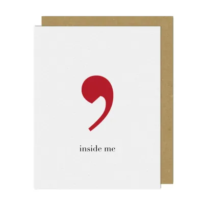 Comma Inside Card