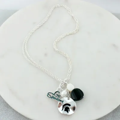 MSU Logo Cluster Necklace