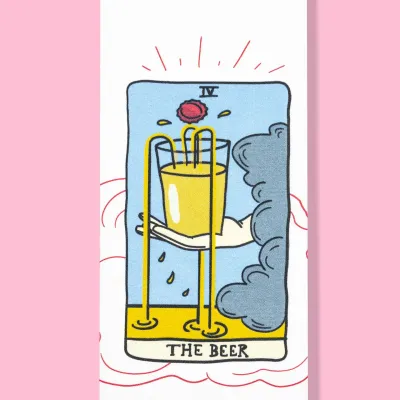 The Beer Tarot Dishtowel