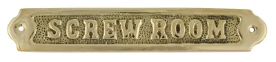 Brass Screw Room Sign