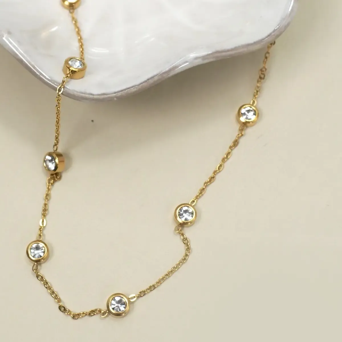 Rhinestone Gold Necklace