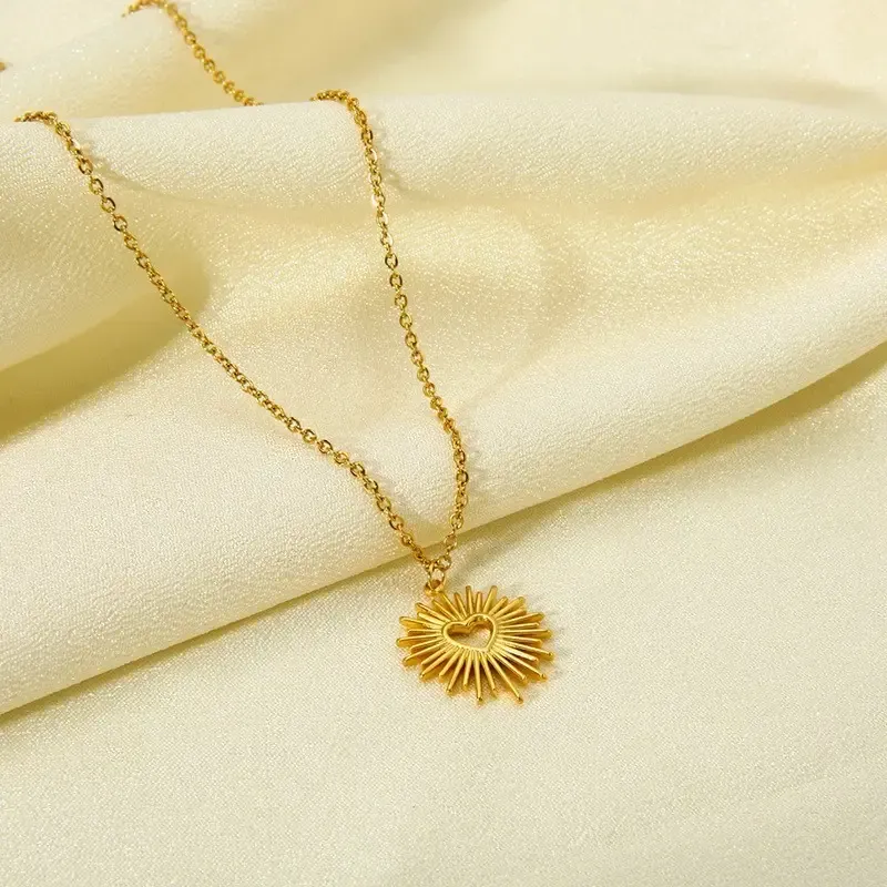 Gold Heart Burst Necklace Gold Heart Burst Necklace