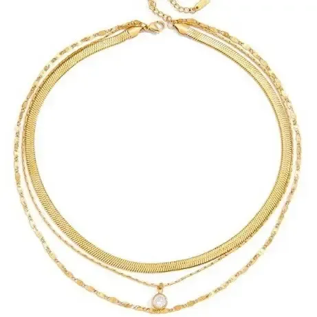 Layered Gem Stone Necklace Layered Gem Stone Necklace