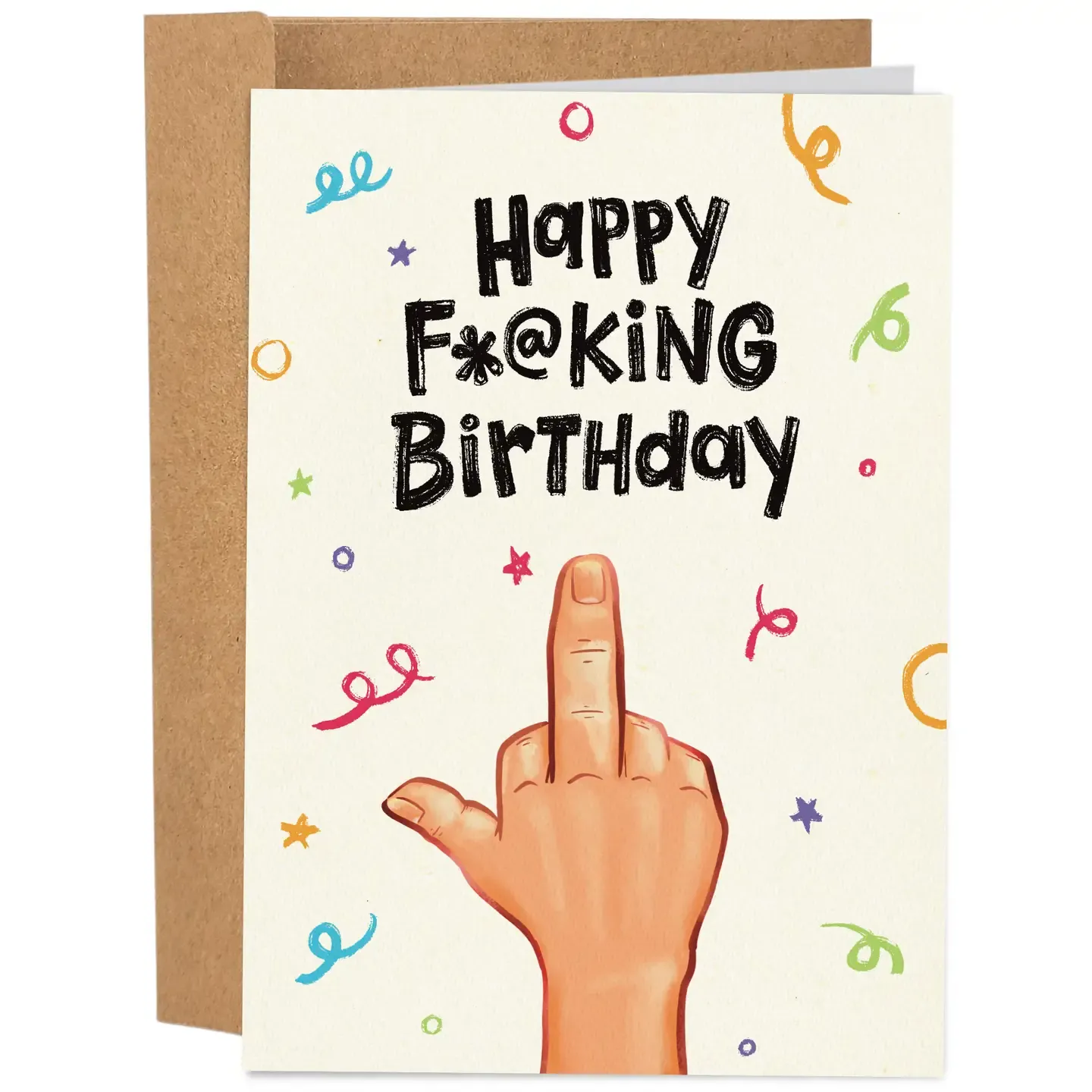 Middle Finger Birthday Card