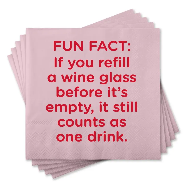 Fun Fact Wine Napkin