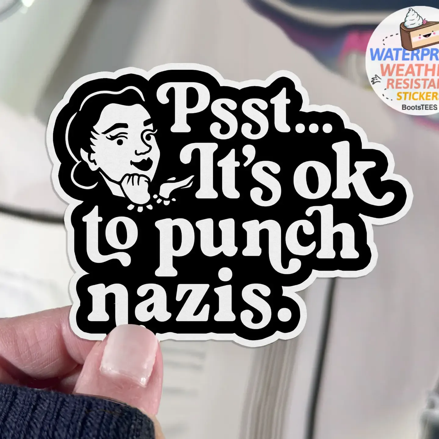 Punch Nazis Sticker Punch Nazis Sticker
