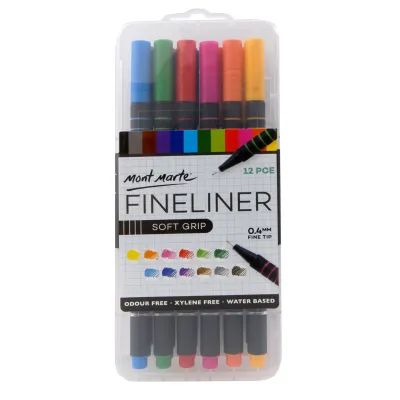 Mont Fineliner Soft Grip Markers