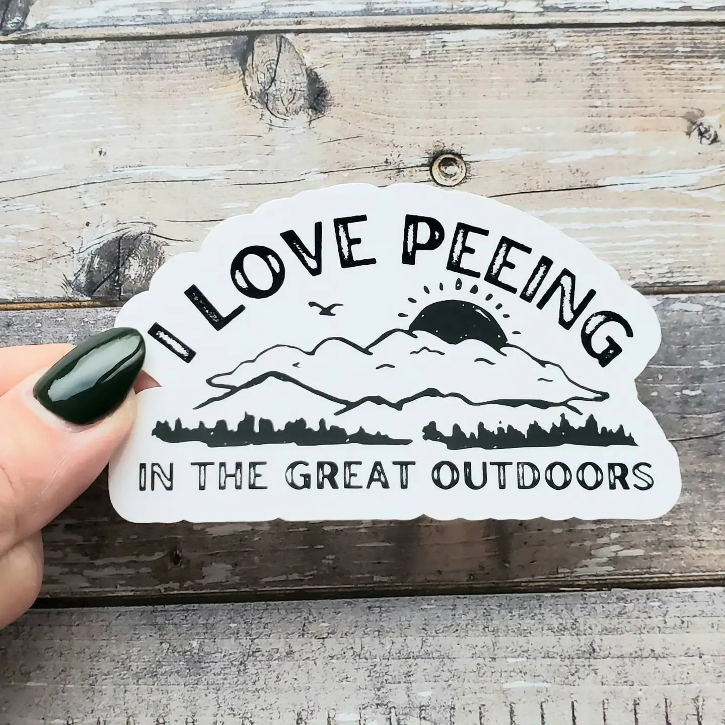 Peeing Outdoors Sticker Peeing Outdoors Sticker
