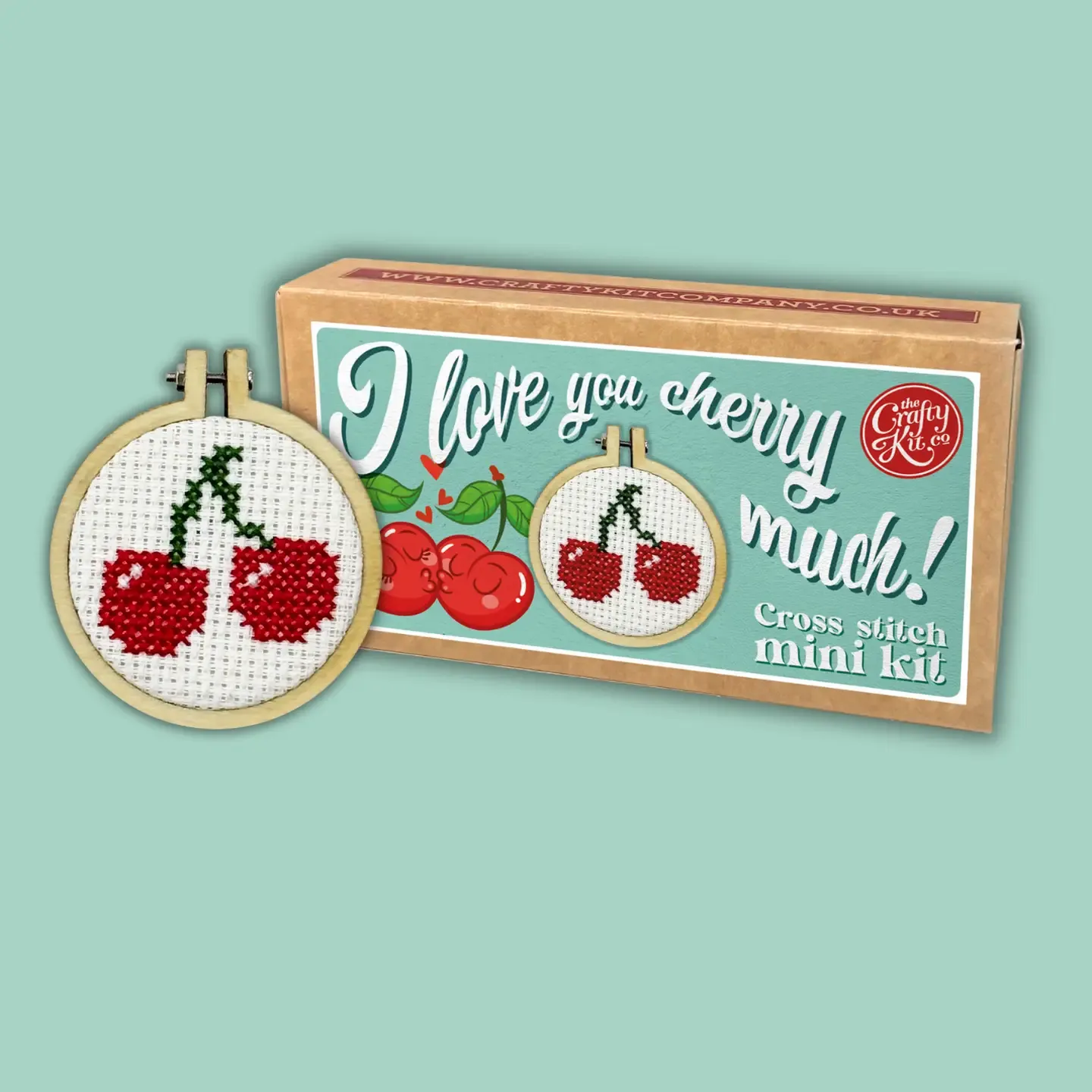 I Love You Cherry Mini Cross Stitch