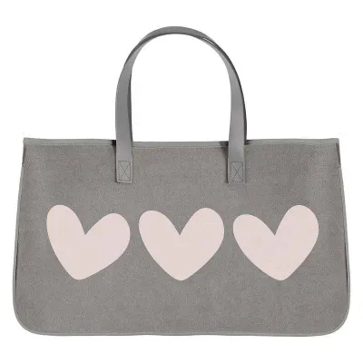 Canvas Hearts Tote