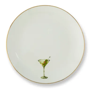 Martini Gold Rim Plate