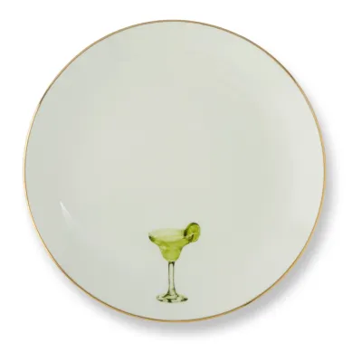 Margarita Gold Rim Plate