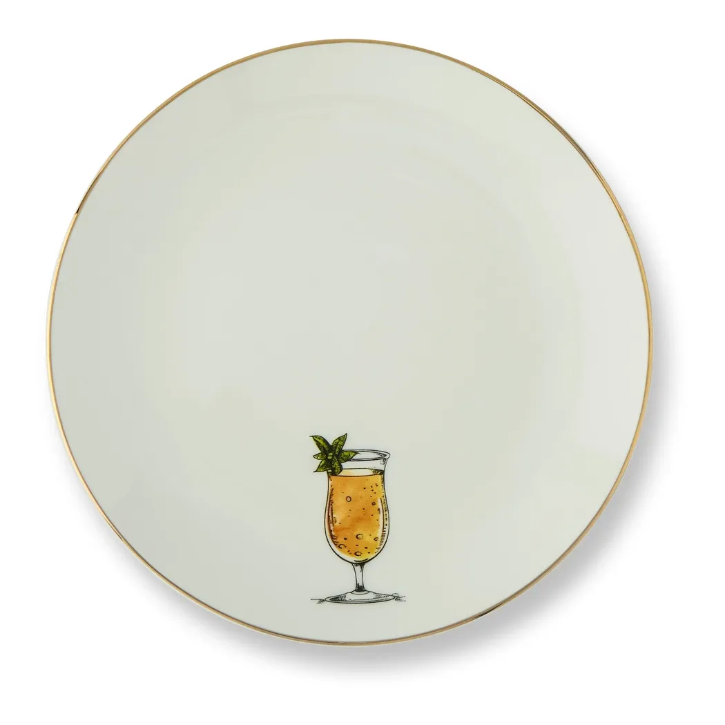 Mai Tai Gold Rim Plate