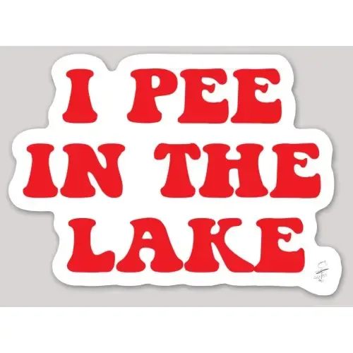 Pee in Lake Sticker Pee in Lake Sticker
