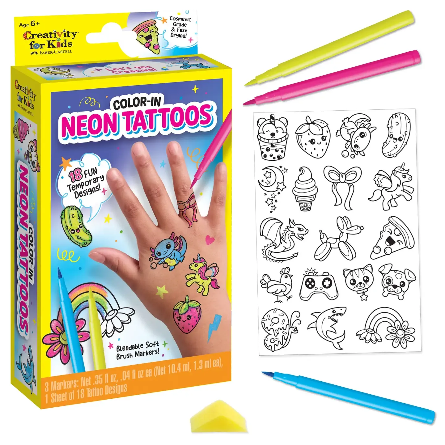 Neon Tattoos Craft Kit for Kids