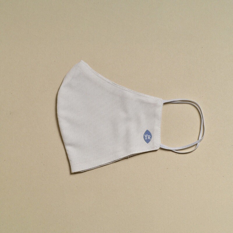 Cloth Face Mask (White with Oval Logo)