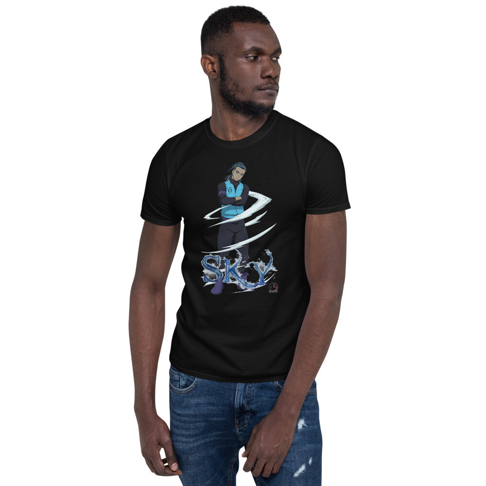 Sky Short-Sleeve Unisex T-Shirt, Color: Black, Size: S