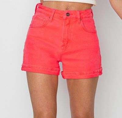 Neon Lights Coral Shorts