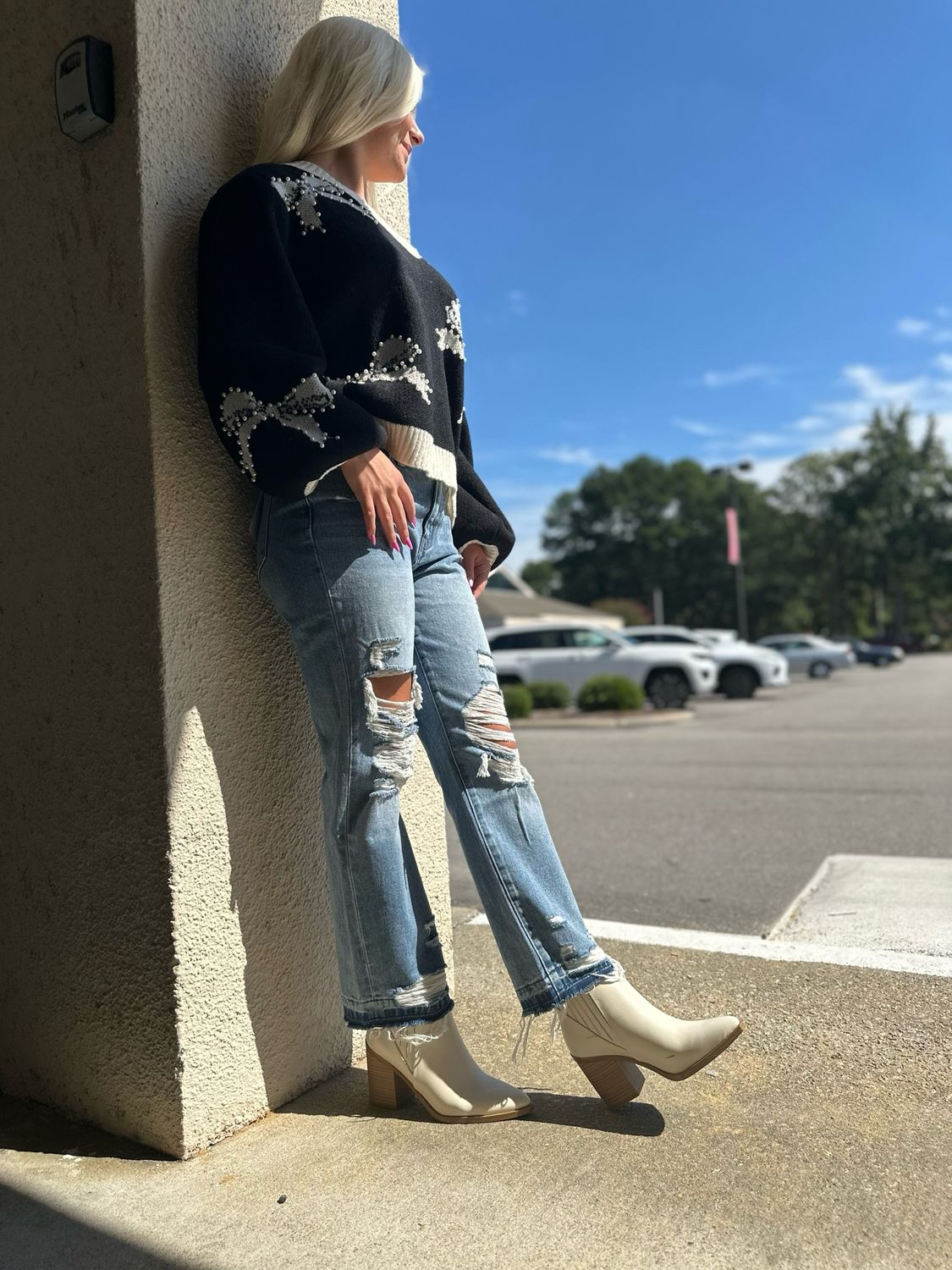 Straighten the Crop High Rise Denim
