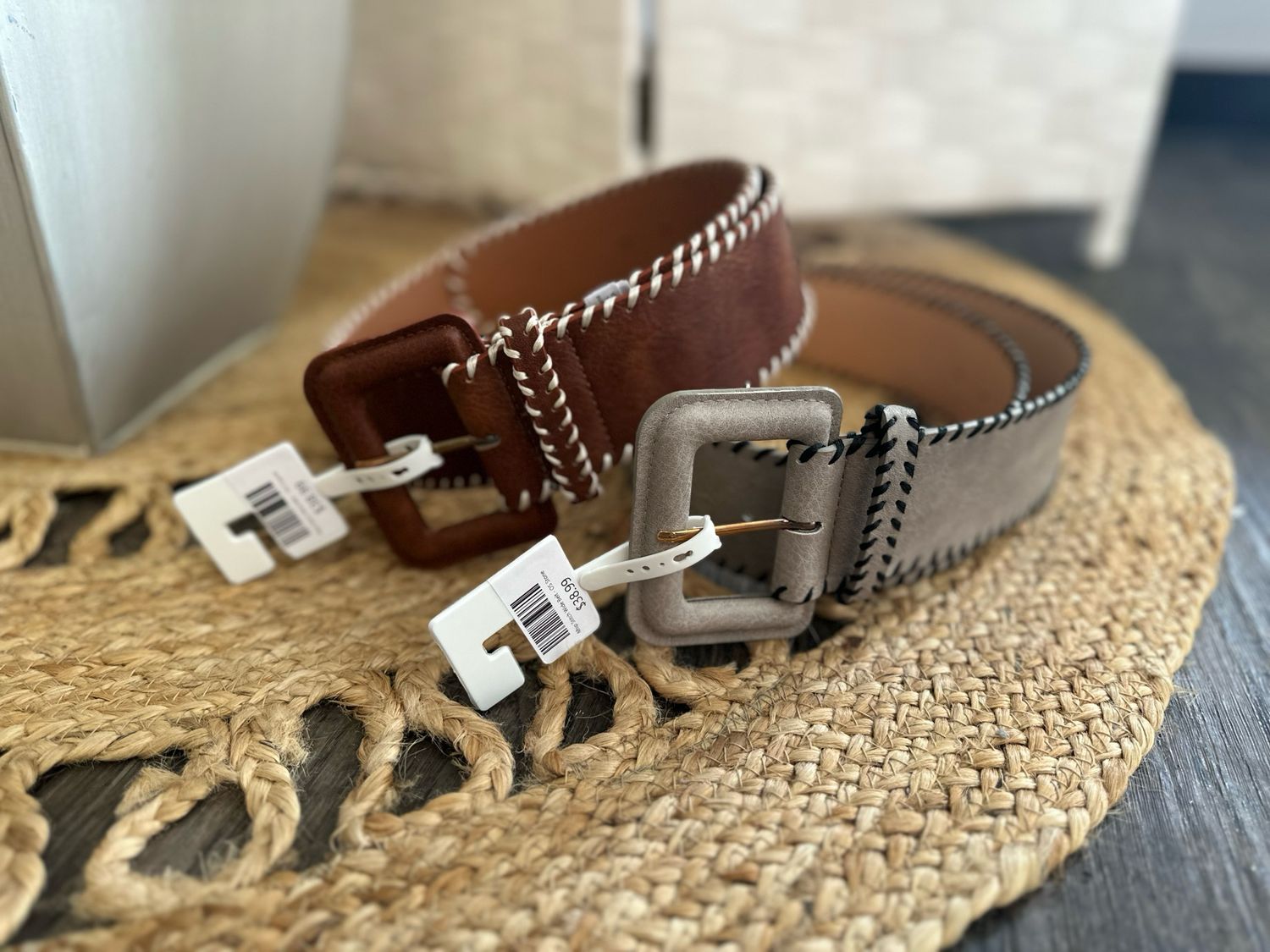 Whip Stitch Wide Belt