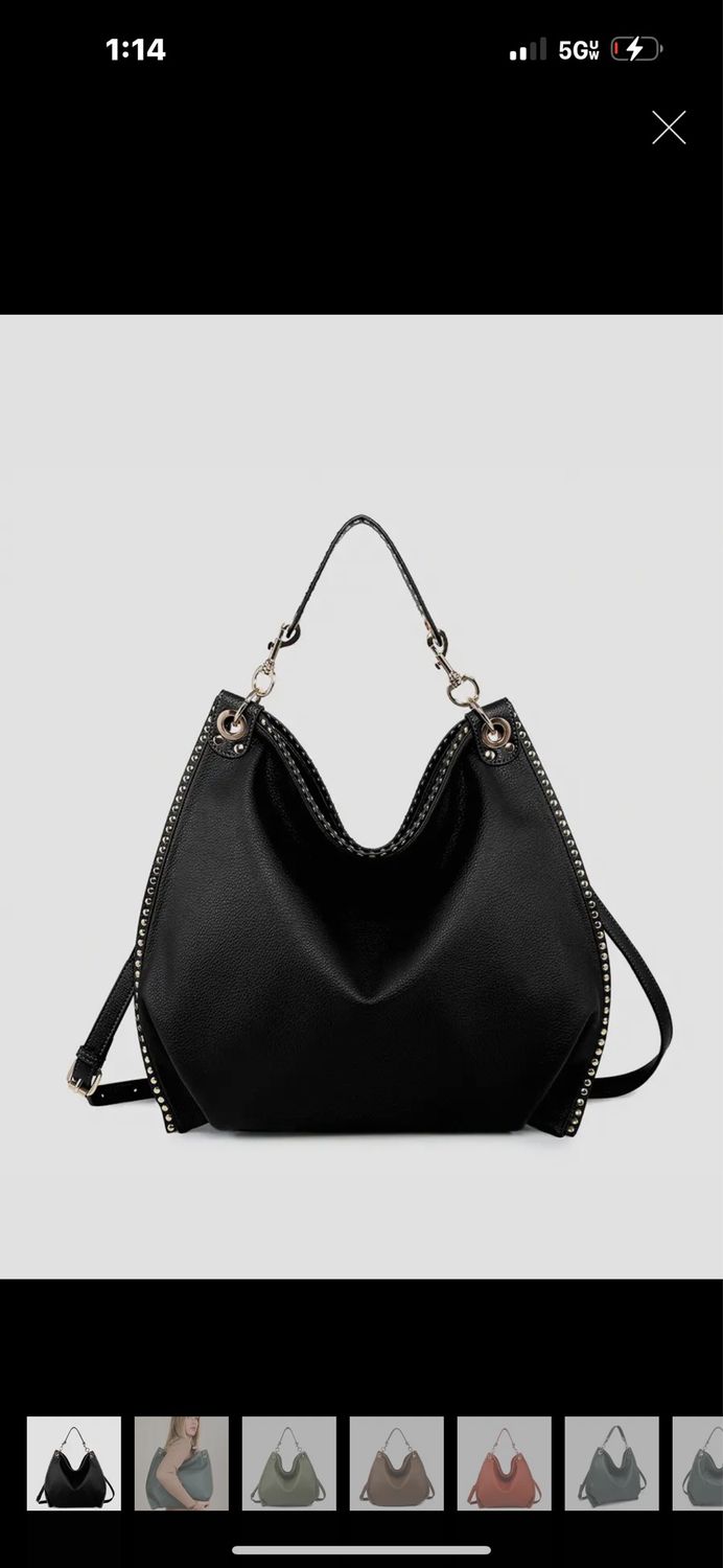 Carly Studded Slouchy Hobo