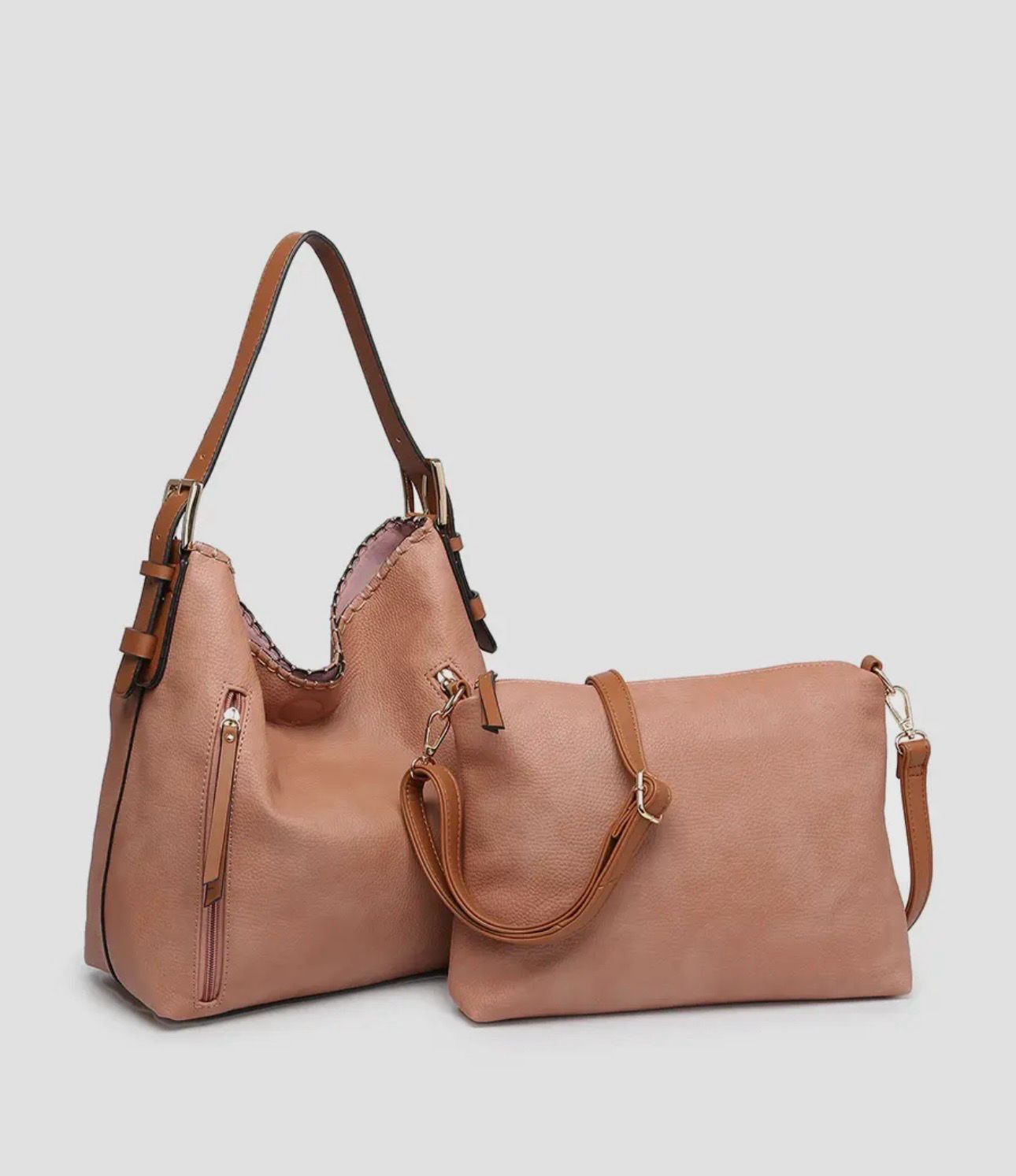 Hobo Bag W/Dual Zip 2-in-1
