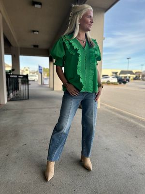 Barrel High Rise Denim