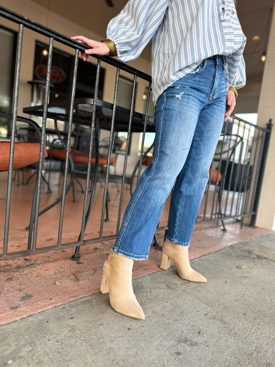 The Wayne High Rise Ankle Straight