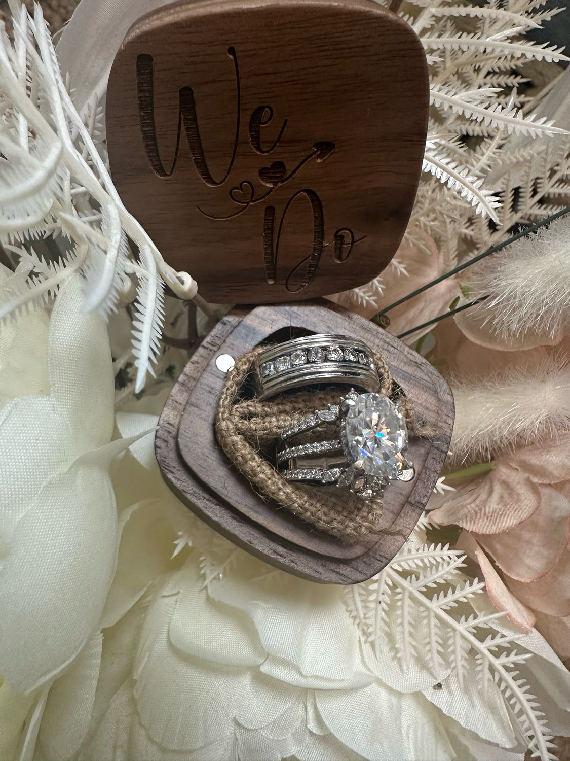 &quot;We Do&quot; Wood Ring Box