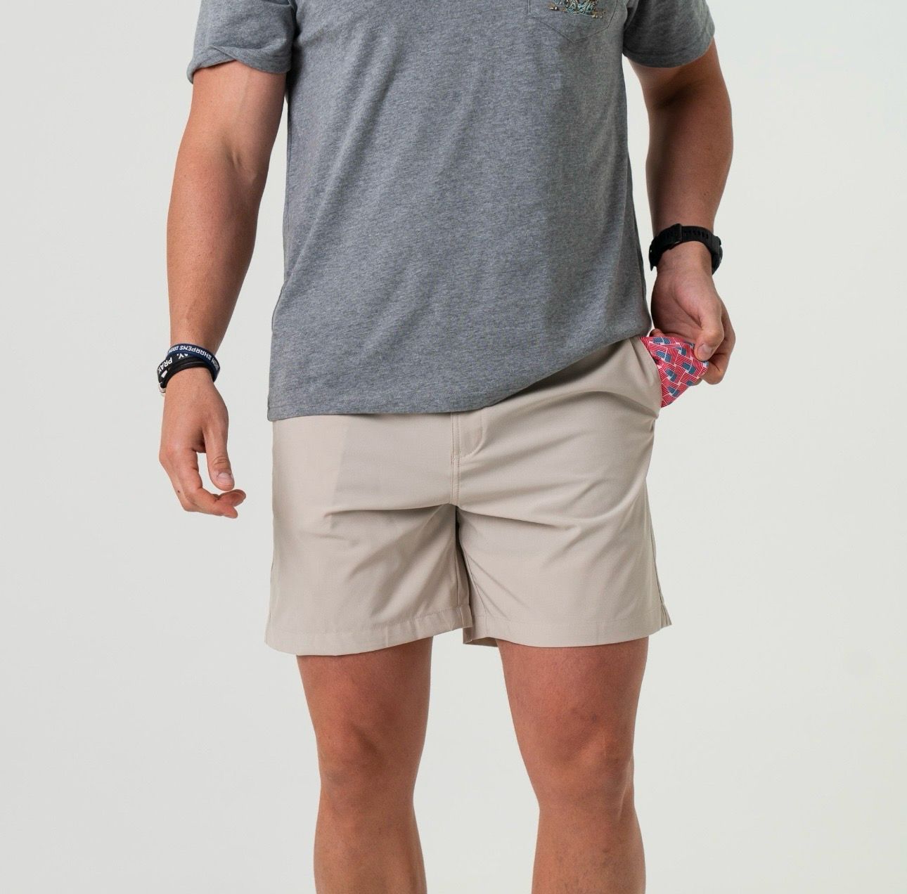 Light Khaki-American Flag Pocket